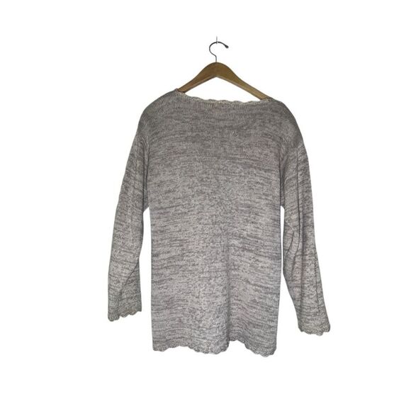 Women's Vintage Cotton Collectibles Sweater Small Cream Pink Embroidered - Picture 2 of 5